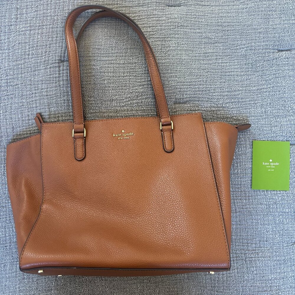 Kate Spade brown leather tote bag